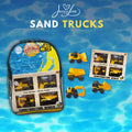 Jamie Love™ 4-Piece Sand Trucks Construction Set.      FREE SHIPPING