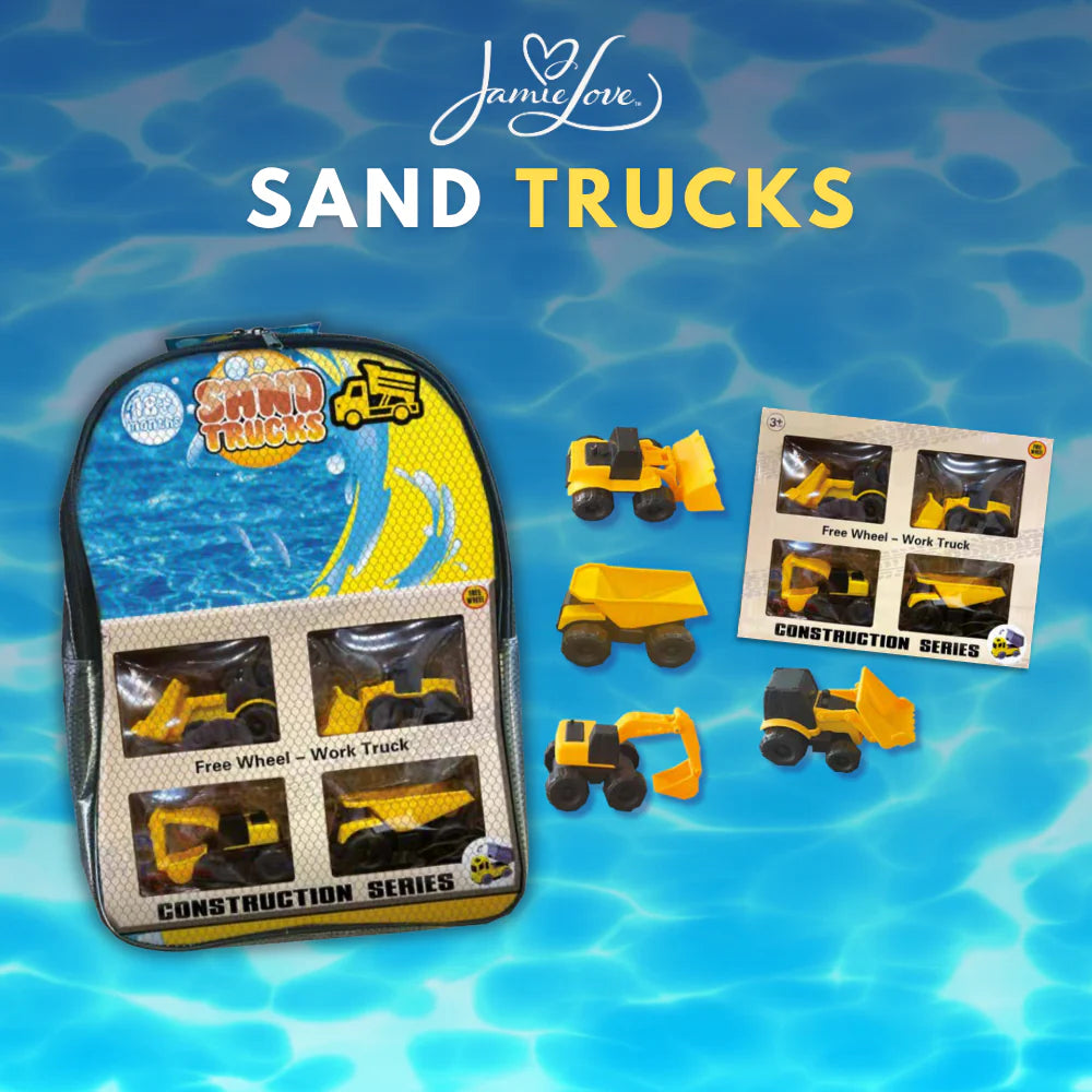 Jamie Love™ 4-Piece Sand Trucks Construction Set