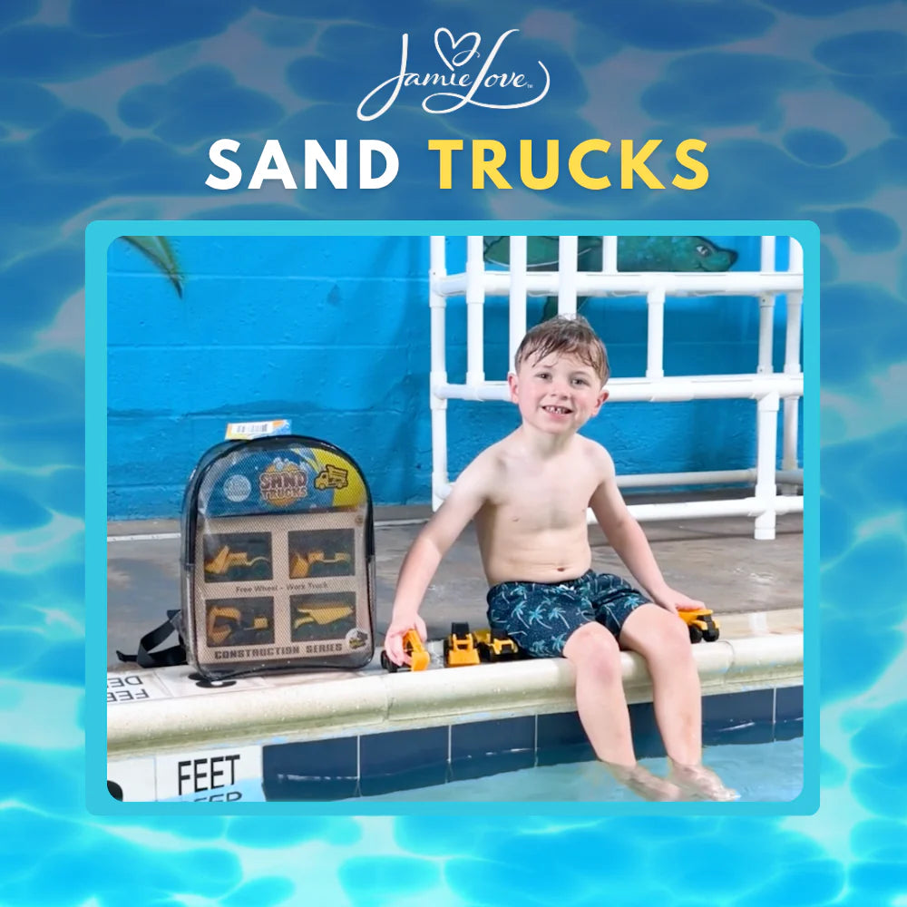 Jamie Love™ 4-Piece Sand Trucks Construction Set